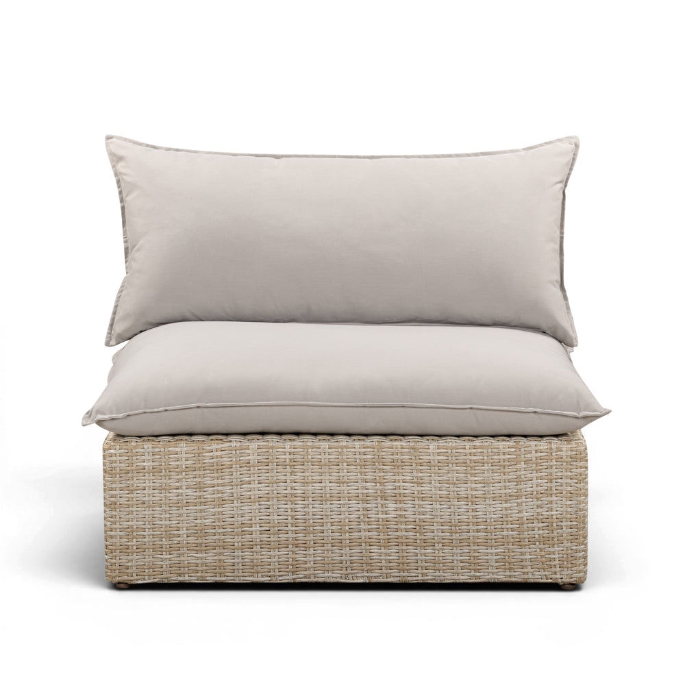 Cali Performance Fabric & Wicker Outdoor Armless Chair
