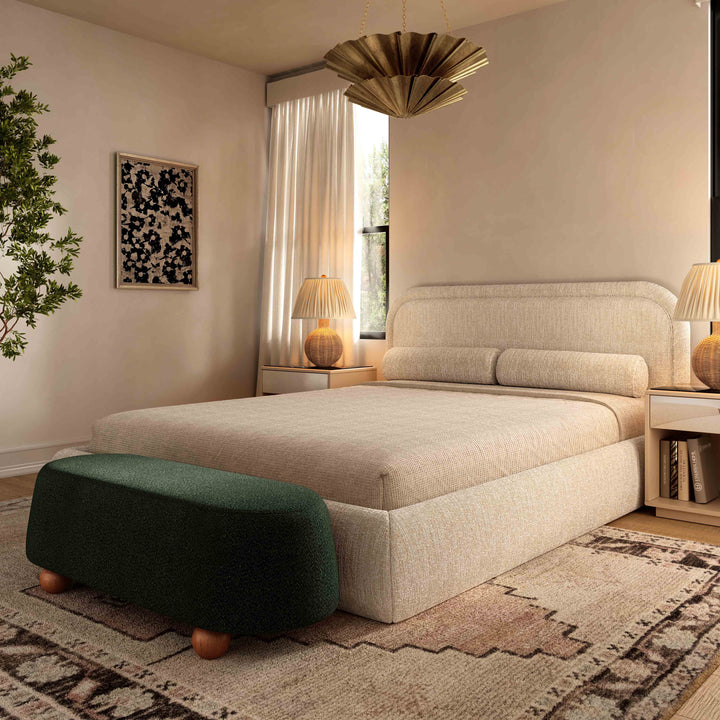 Jaine 48" Performance Boucle Large Ottoman