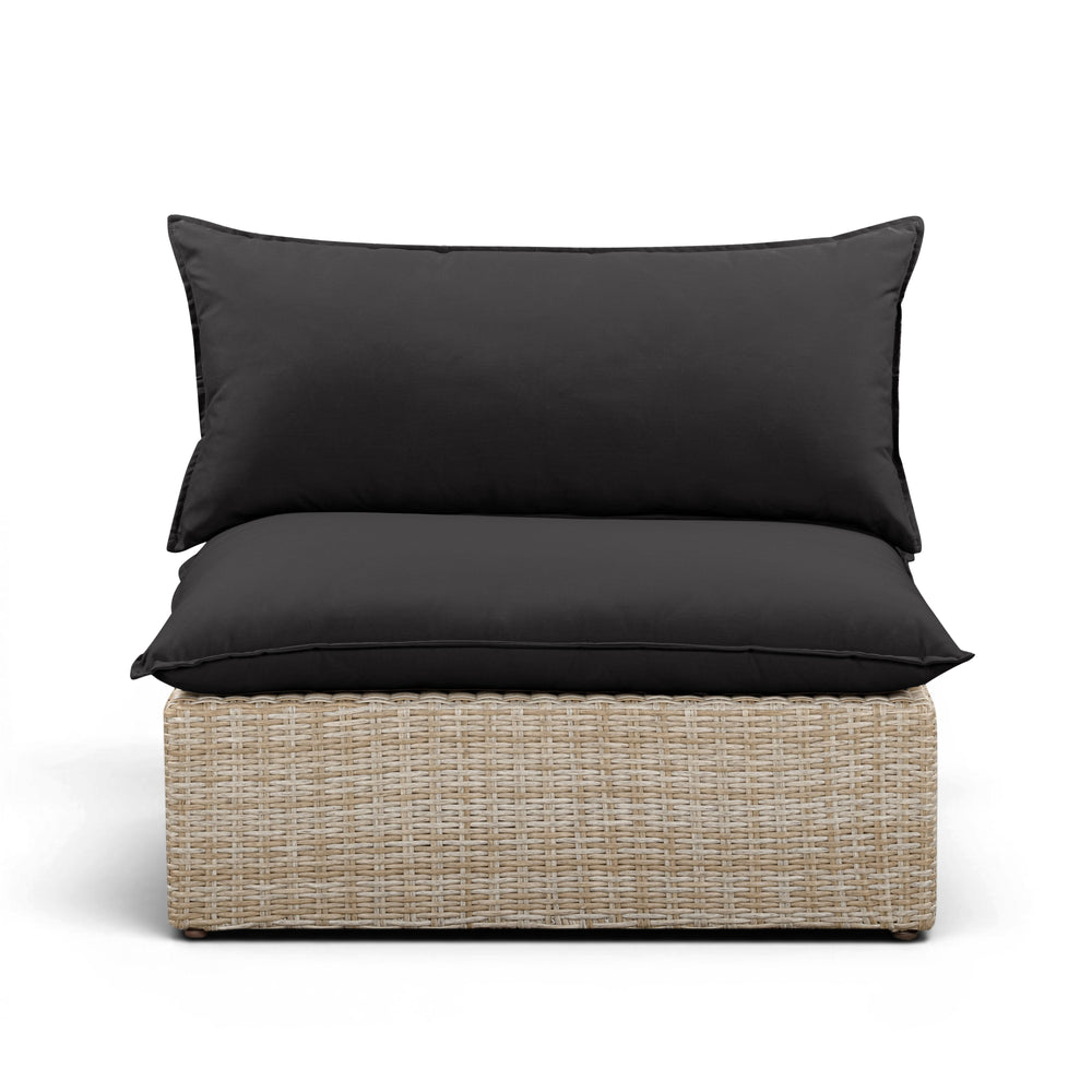 Cali Performance Fabric & Wicker Outdoor Armless Chair