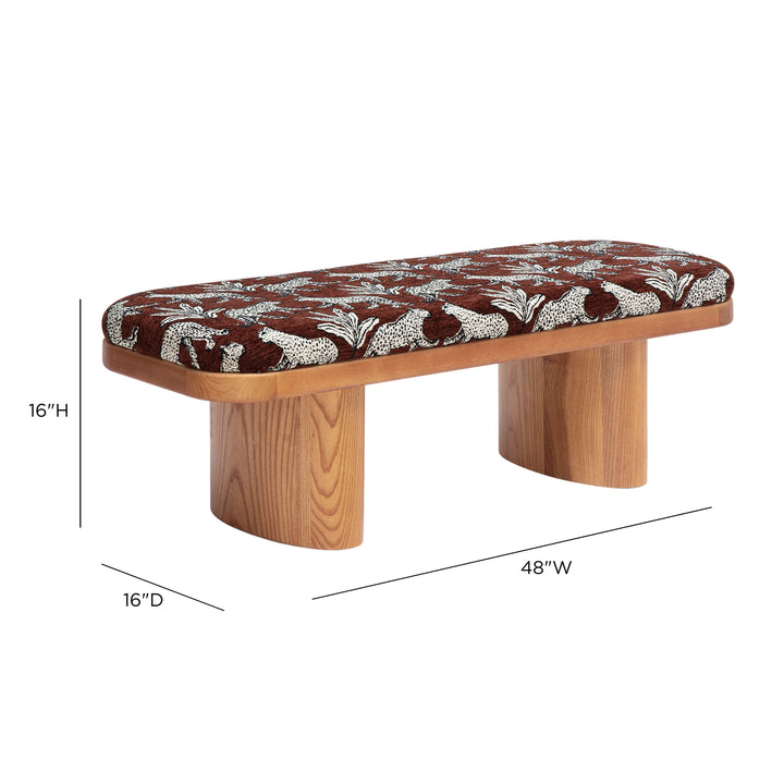 Ollie Upholstered Bench (48"-57") - Brown / 48"