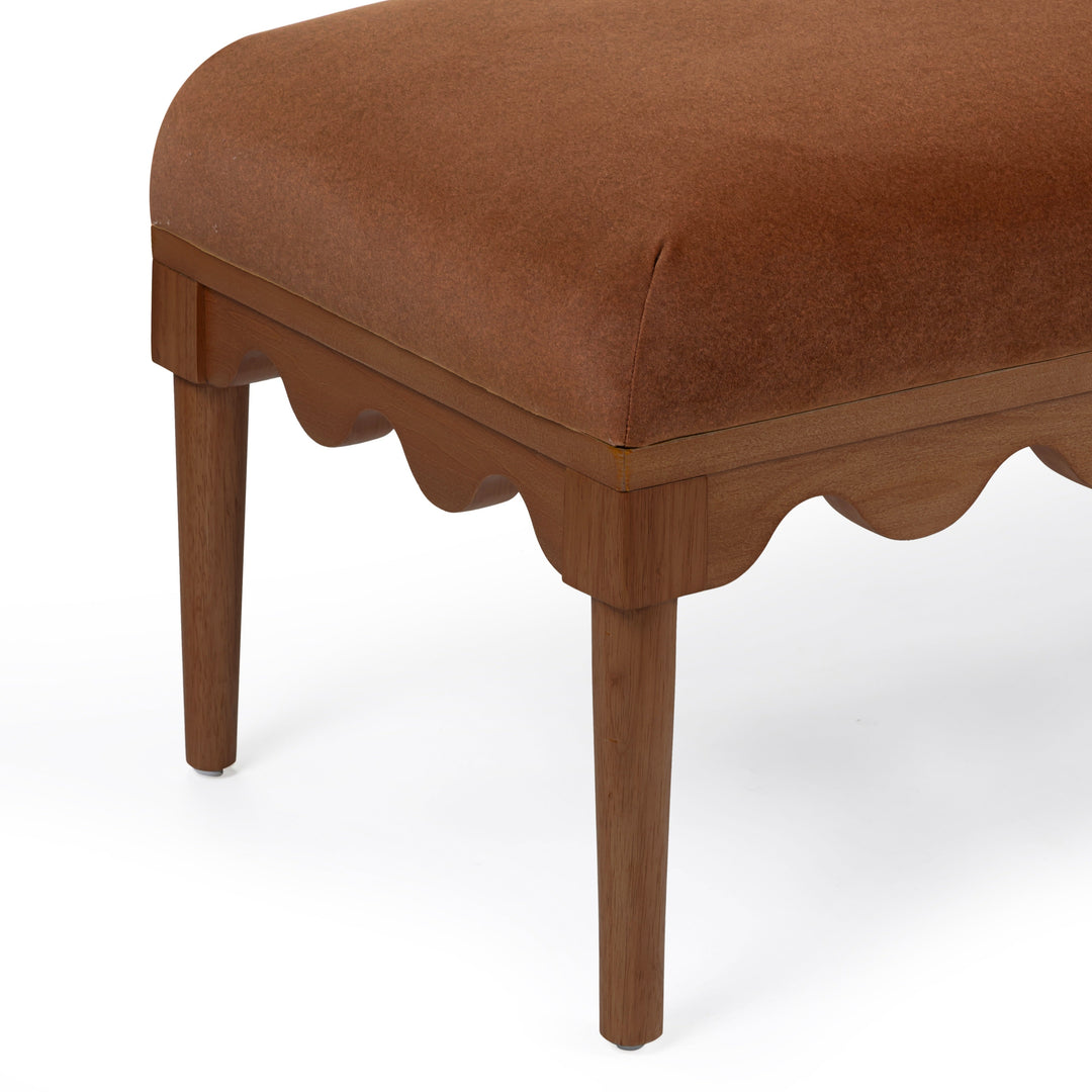 Oodle 56.5" Bronze Performance Vegan Mohair Bench