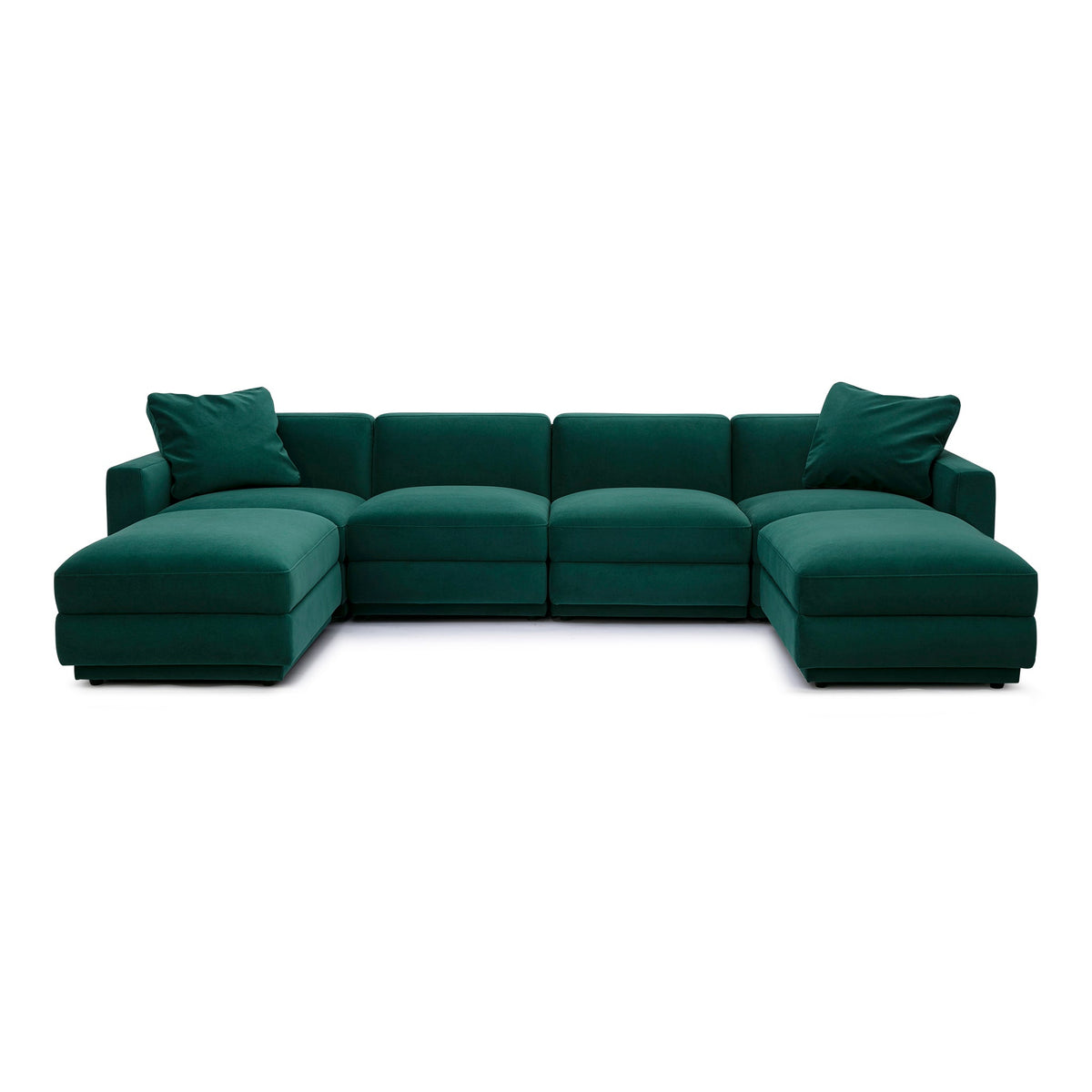 Perry 6-Piece Modular U-Sectional - Deep Green