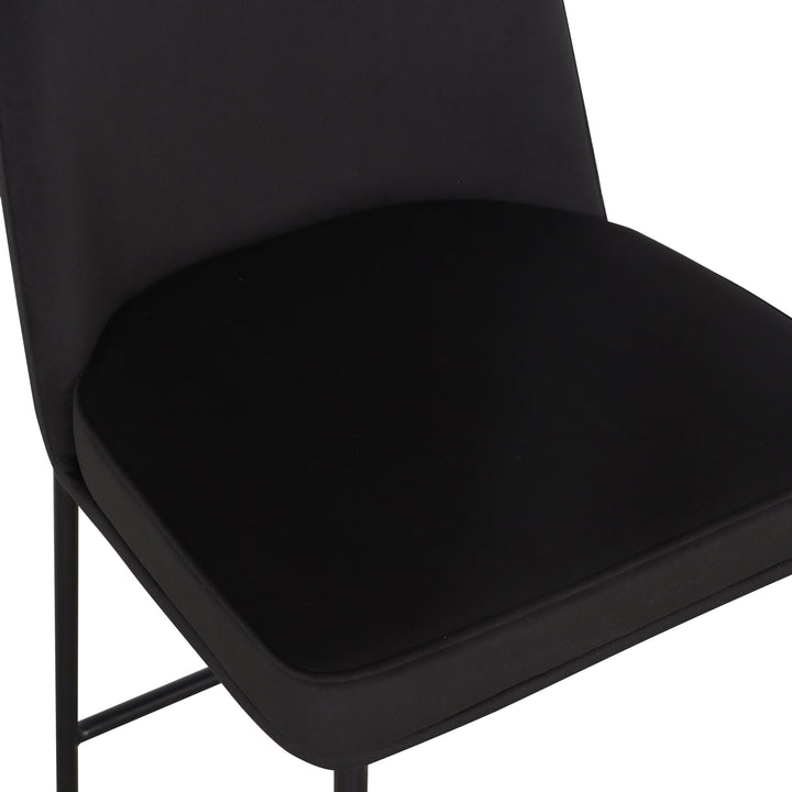 Sydney Black Performance Velvet Counter Stool - Set of 2