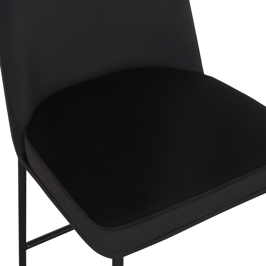 Sydney Black Performance Velvet Counter Stool - Set of 2