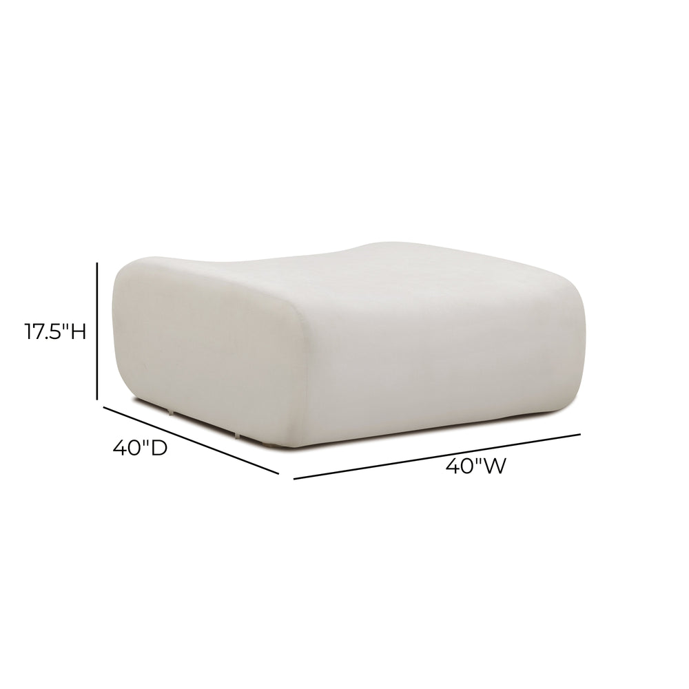 Zenith Contract-Grade Upcycled Fabric Ottoman