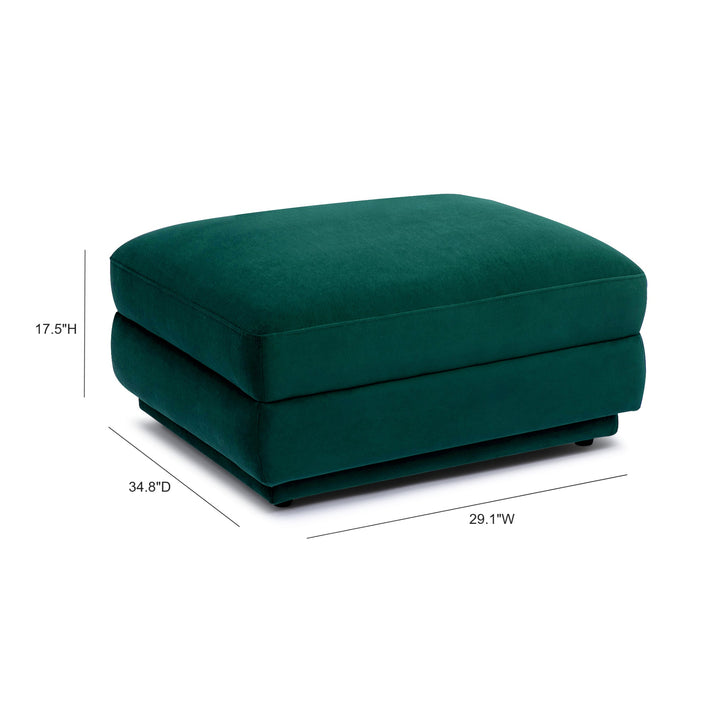 Perry Modular Ottoman - Deep Green