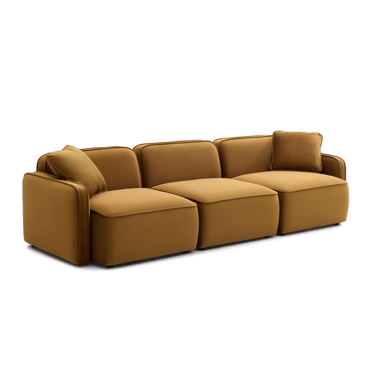 Travie 112" Modular Sofa - Honey