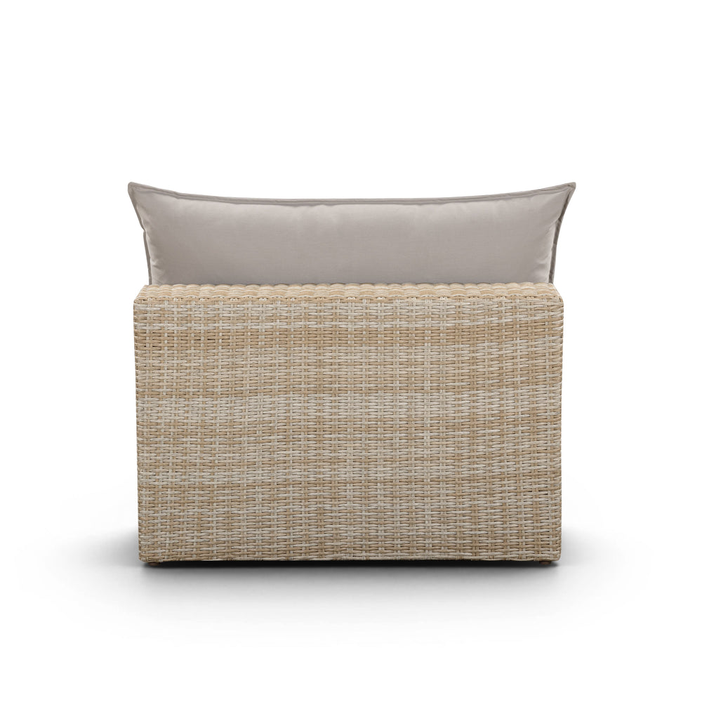 Cali Performance Fabric & Wicker Outdoor Armless Chair