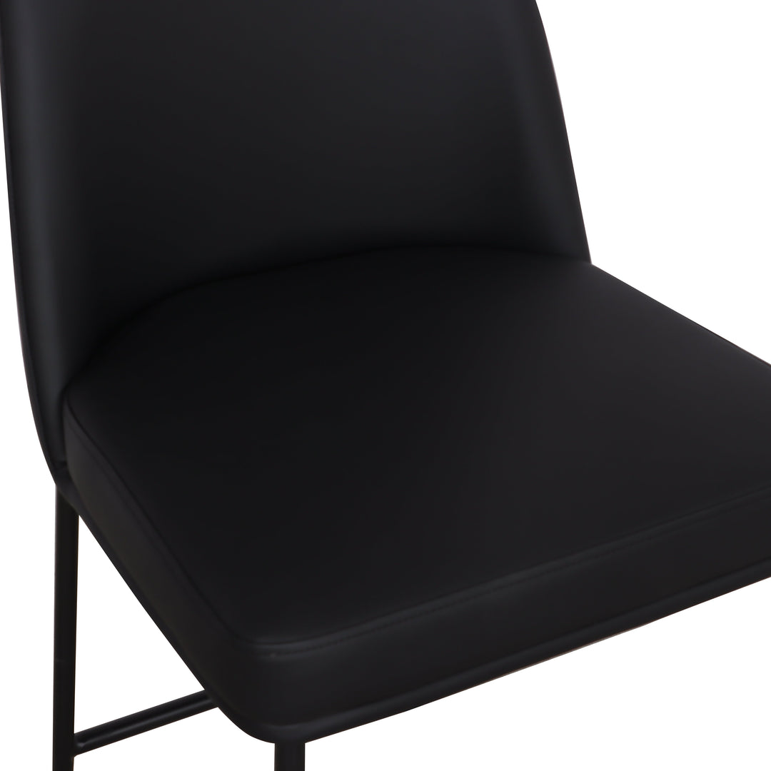 Sydney Black Performance Vegan Leather Counter Stool - Set of 2