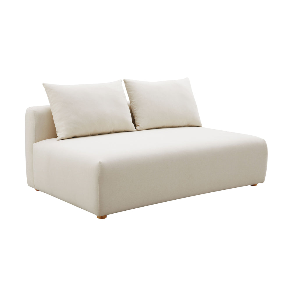 Hangover 64" Off-White Performance Linen Armless Loveseat