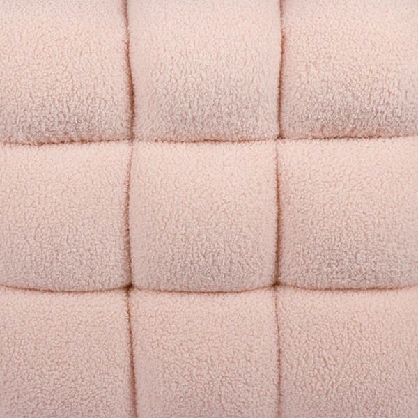 Anita 39" Faux Shearling Storage Bench With Reversible Tray Top - Pink