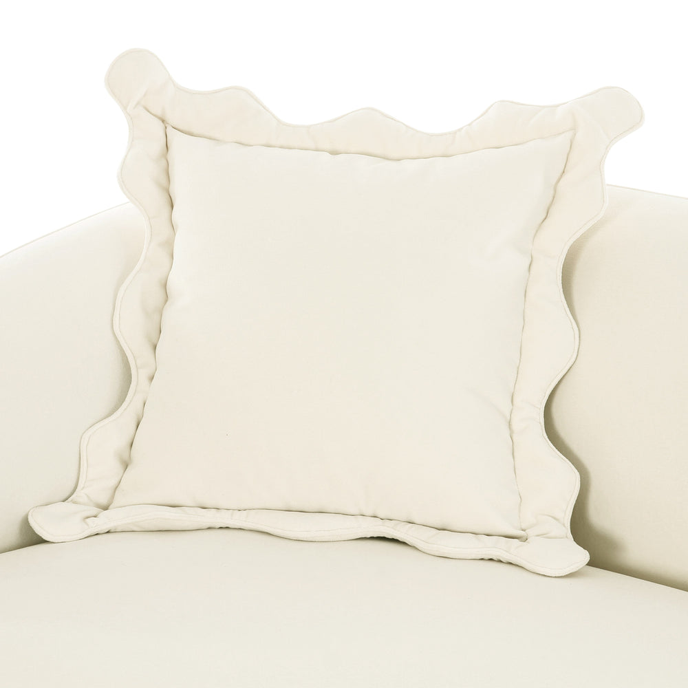 Lou 71.5" Cream Performance Velvet Loveseat