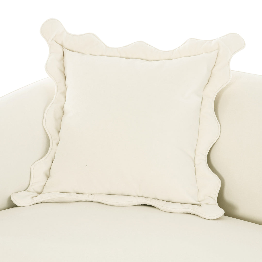 Lou 71.5" Cream Performance Velvet Loveseat