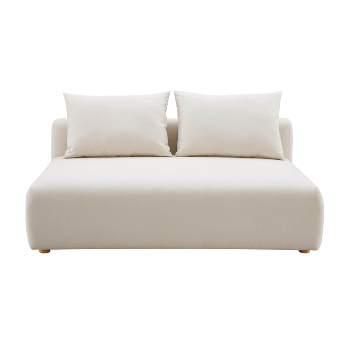 Hangover 64" Off-White Performance Linen Armless Loveseat