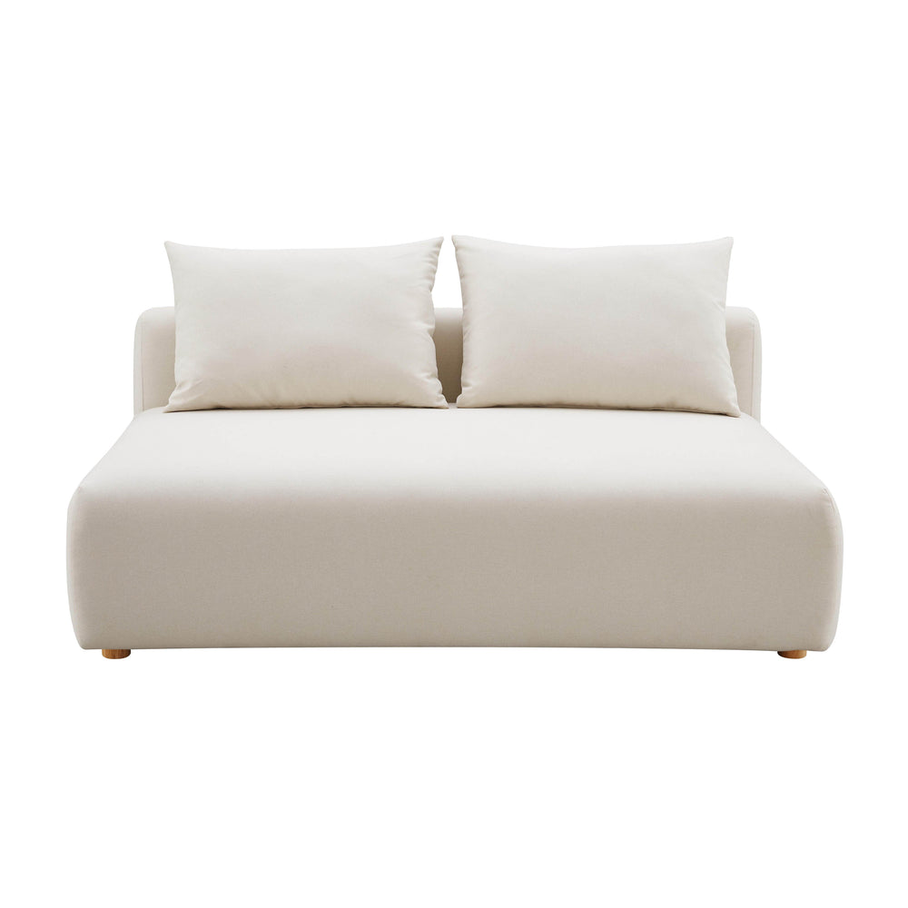 Hangover 64" Off-White Performance Linen Armless Loveseat
