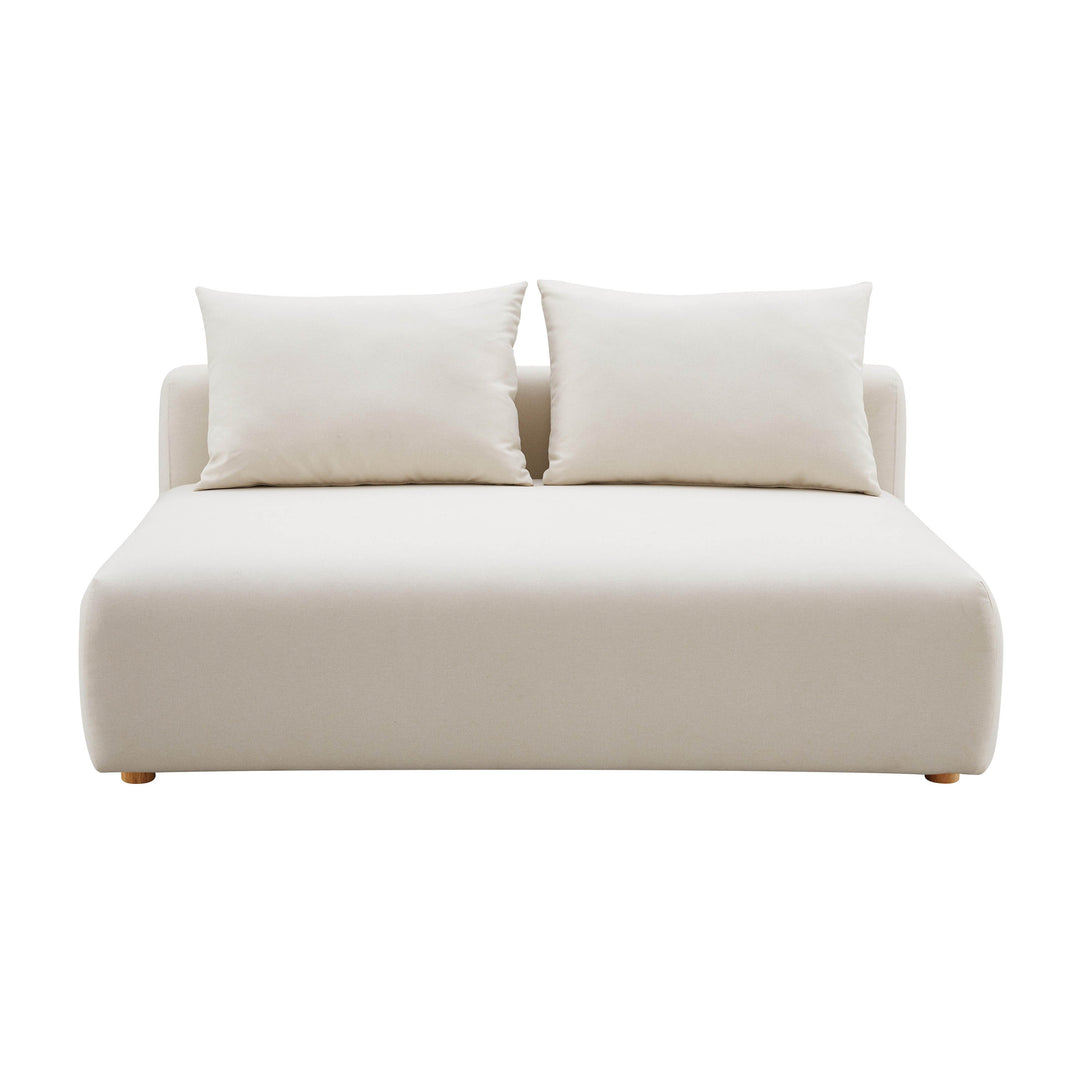Hangover 64" Off-White Performance Linen Armless Loveseat