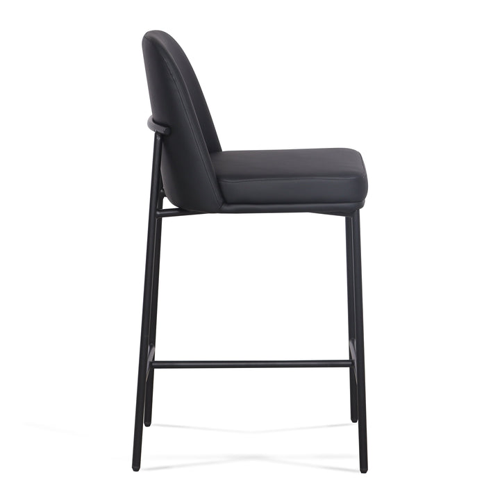 Sydney Black Performance Vegan Leather Counter Stool - Set of 2
