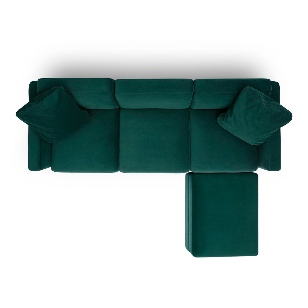 Perry 4-Piece Modular Sectional - Deep Green