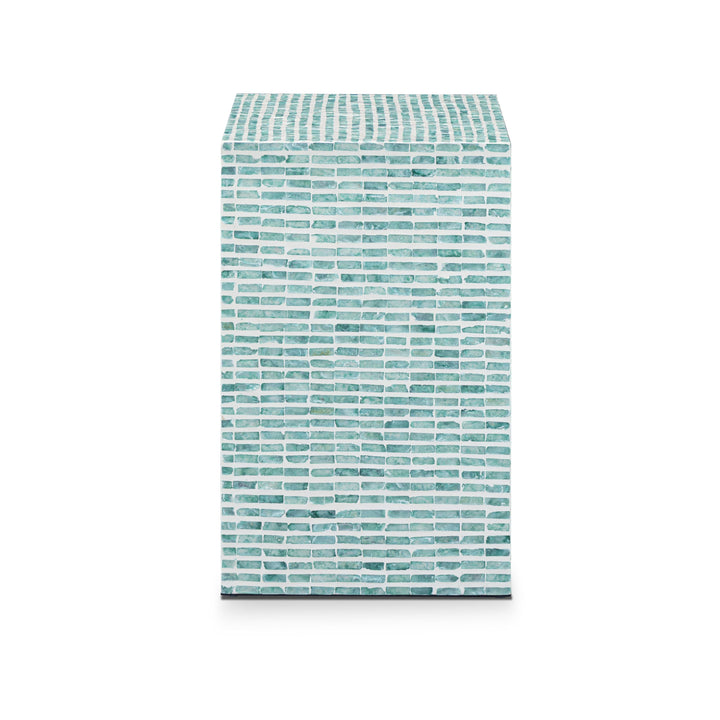 Tia 20" Blue Mother of Pearl Nightstand