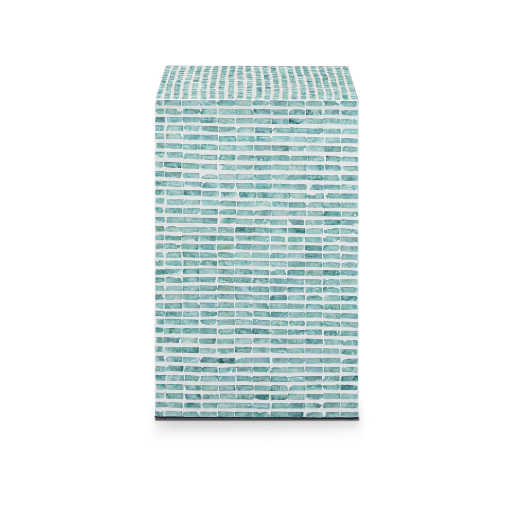 Tia 20" Blue Mother of Pearl Nightstand