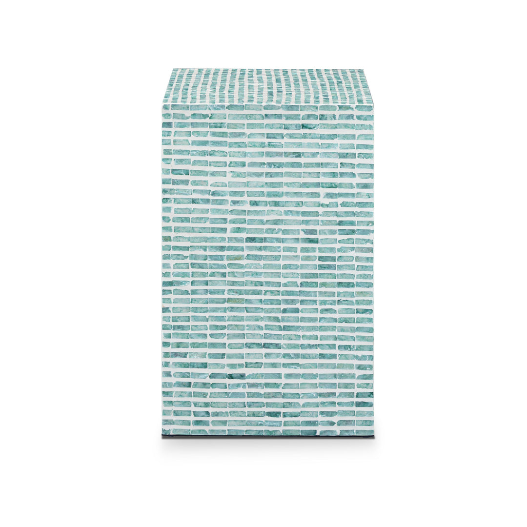 Tia 20" Blue Mother of Pearl Nightstand