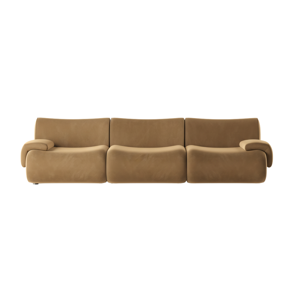 Zenith 116.5" Latte Brown Performance Velvet Modular Sofa