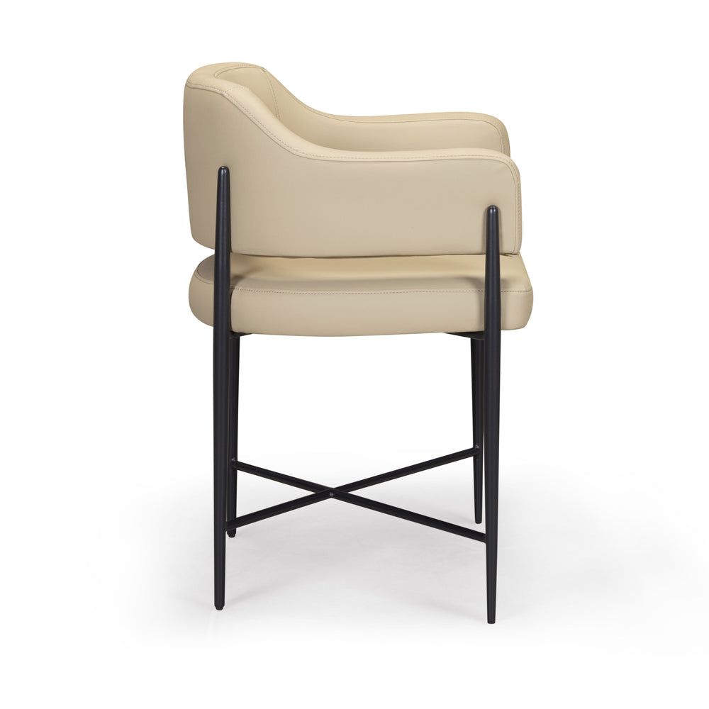 Sezanne Taupe Contract-Grade Vegan Leather Dining Chair