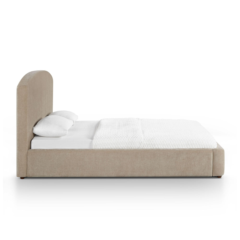 Leah Taupe Performance Chenille Bed - Queen