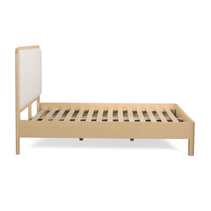 Rafaelle Natural Solid Ash and Cream Upholstered Bed - King