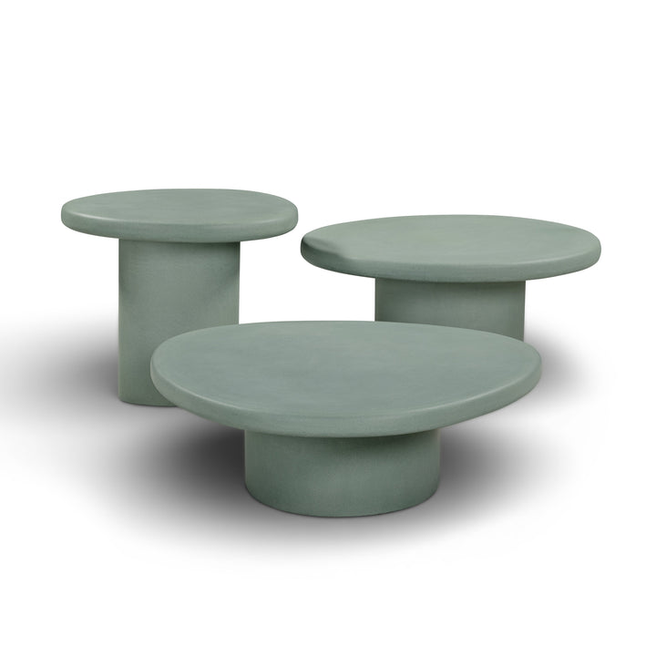 Jade Concrete Indoor/Outdoor Nesting Coffee Table Set