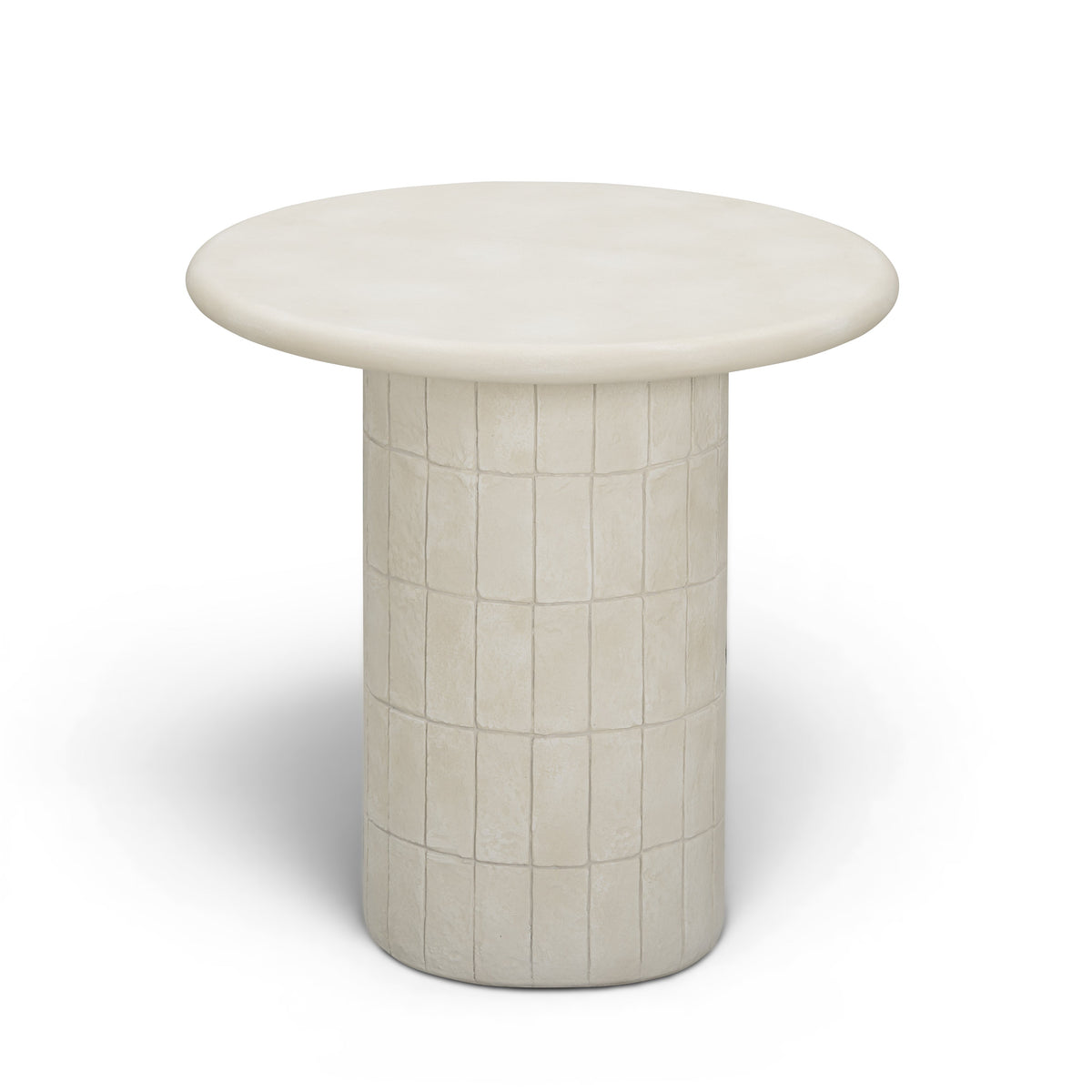 Fafo Beige Indoor/Outdoor Concrete Side Table