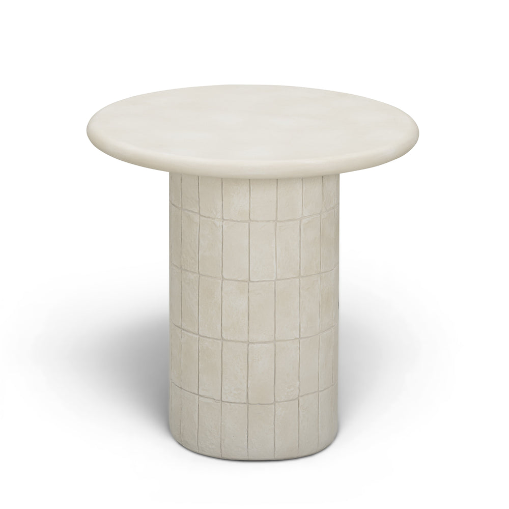 Fafo Beige Indoor/Outdoor Concrete Side Table