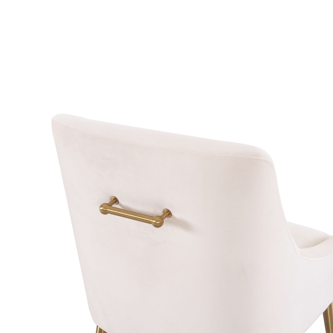 Beatrix Cream Performance Velvet Dining Chair