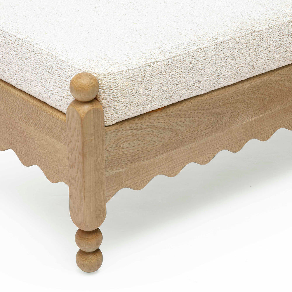 Thelma 56" Cream Performance Basketweave Bench
