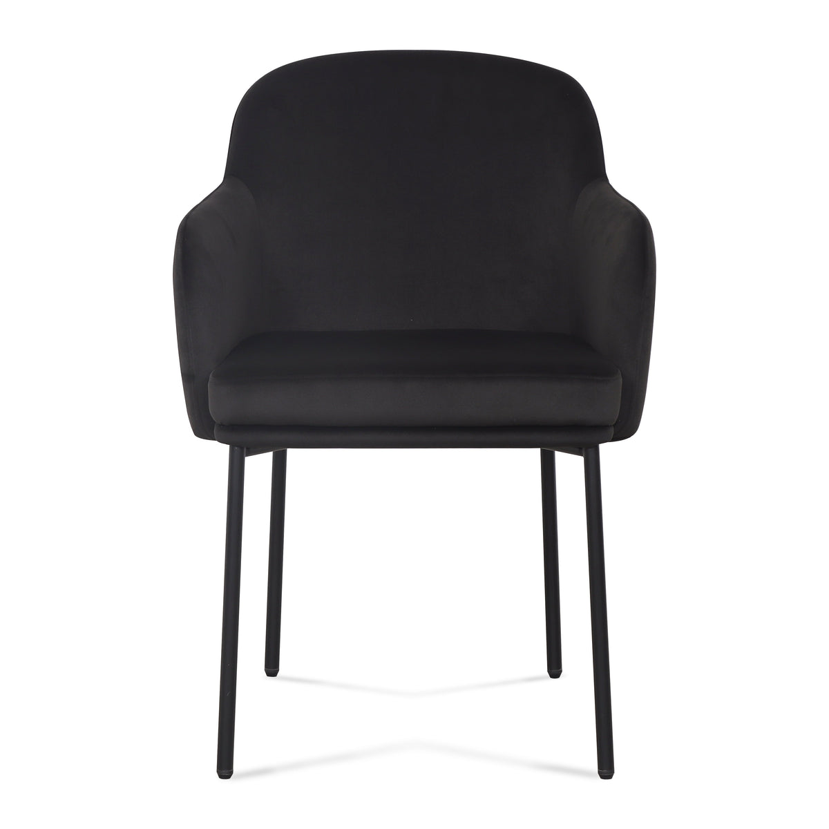 Sydney Performance Velvet Armchair - Set of 2 - Black