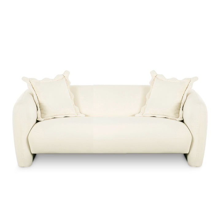 Lou 71.5" Cream Performance Velvet Loveseat