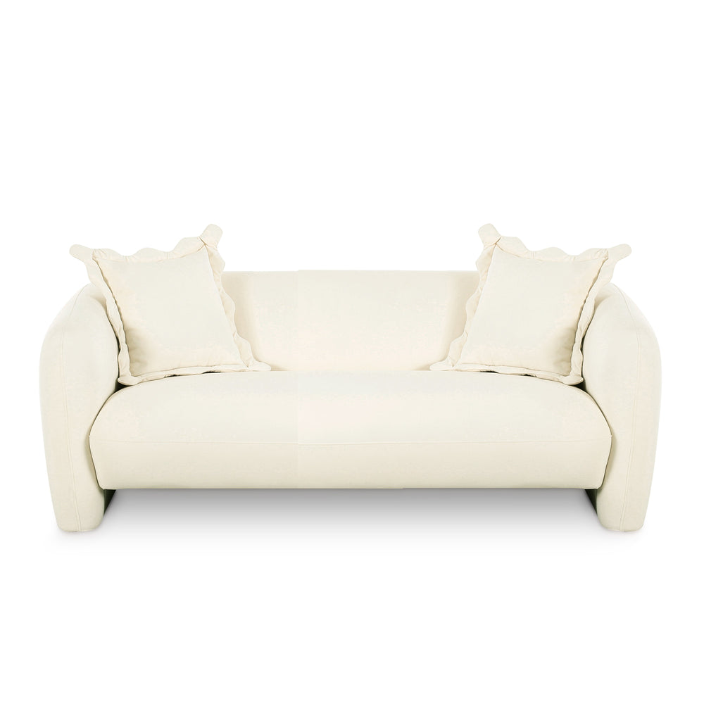 Lou 71.5" Cream Performance Velvet Loveseat