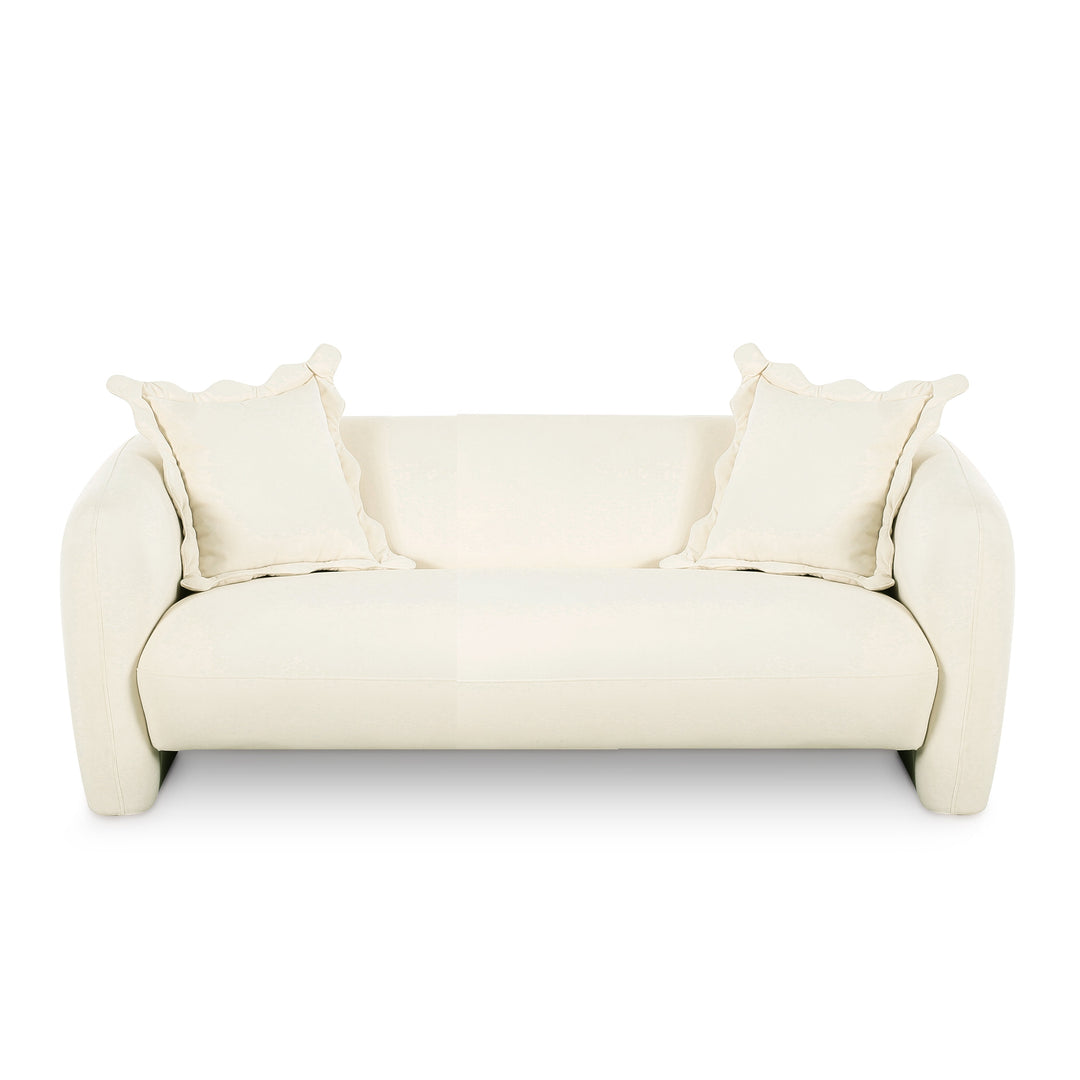 Lou 71.5" Cream Performance Velvet Loveseat