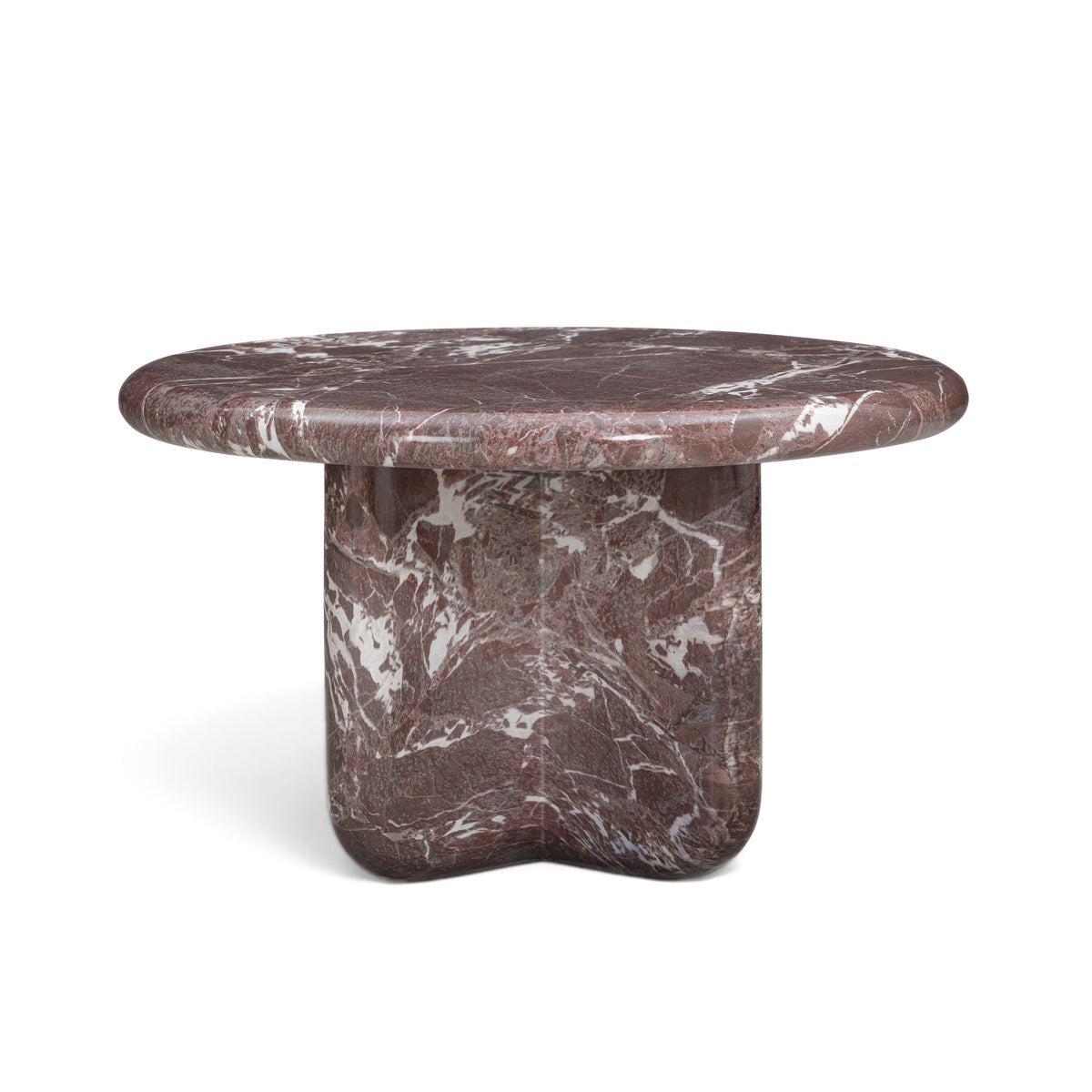 Juju Faux Marble Indoor/Outdoor Round Coffee Table (24"-32") - Red Levanto / Small