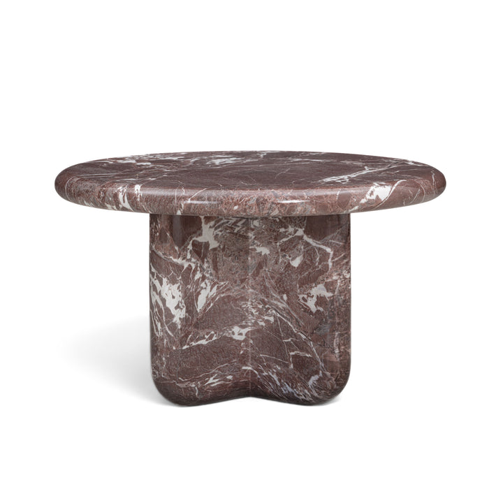 Juju Faux Marble Indoor/Outdoor Round Coffee Table (24"-32") - Red Levanto / Small