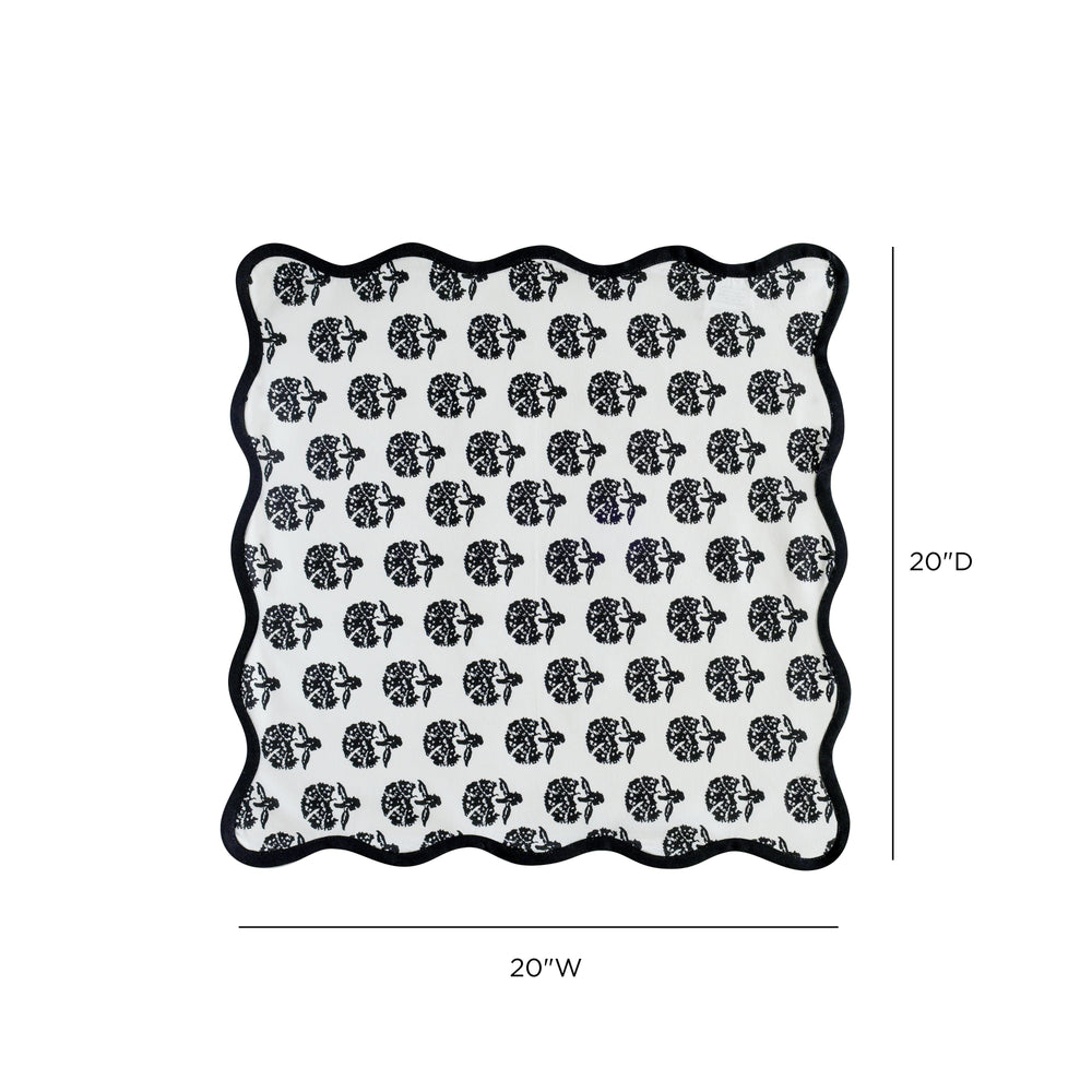 Crissy Cotton Canvas Printed Napkins - Set of 4