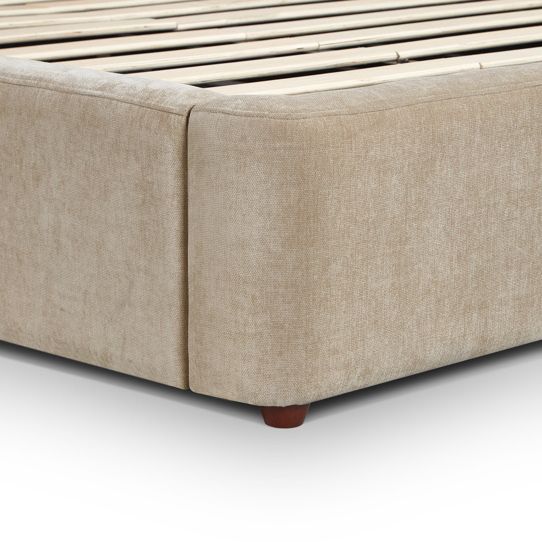 Leah Taupe Performance Chenille Bed - Queen