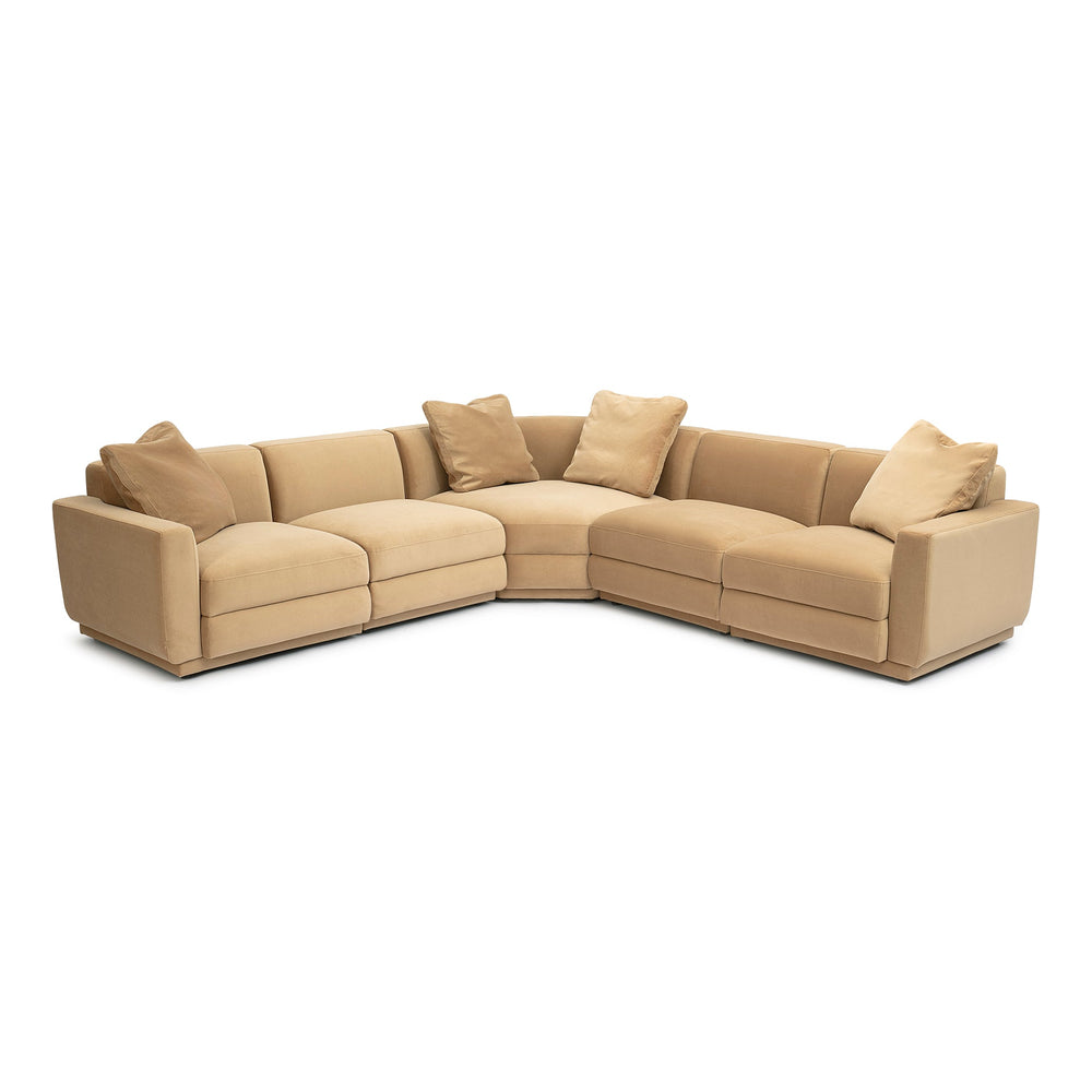 Perry 5-Piece Modular L-Sectional - Tan
