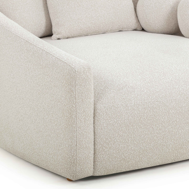 Hanim 54" Cream Performance Boucle Daybed