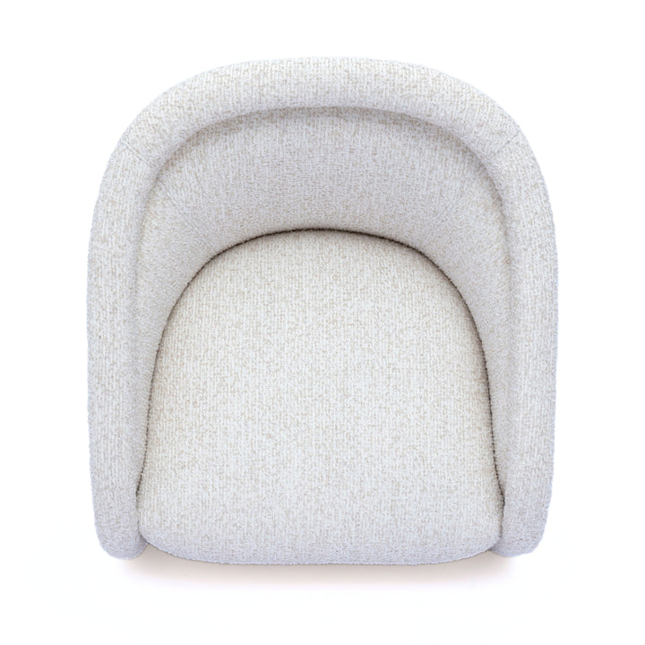 Clarke Cream Performance Boucle Swivel Accent Chair