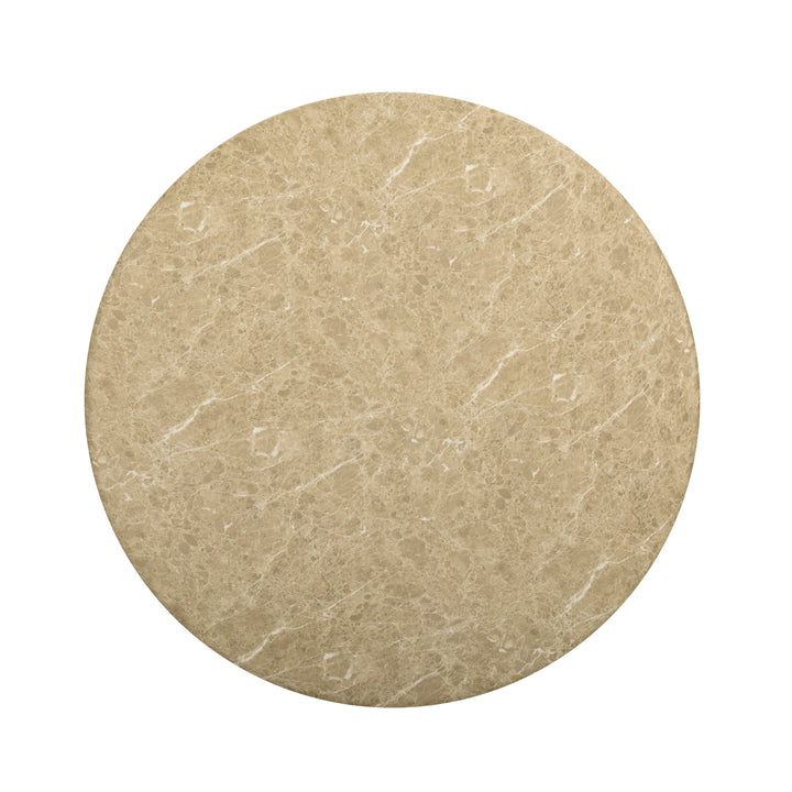 Cynthia 54" Light Emperador Marble Concrete Indoor/Outdoor Dining Table