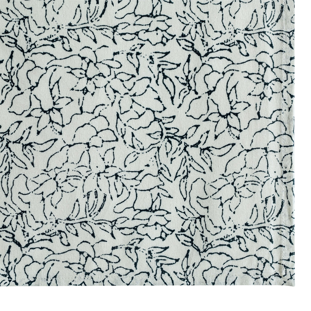 Crissy Black &amp; White Cotton Canvas Printed Napkins - Set of 4