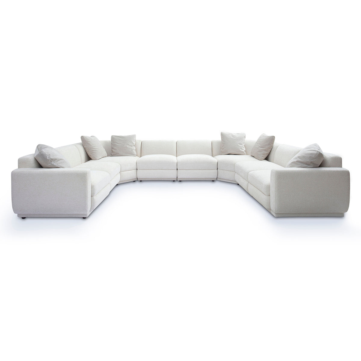 Perry 8-Piece Cream Performance Chenille Modular Large U-Sectional