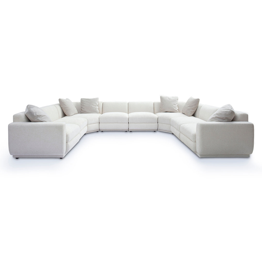 Perry 8-Piece Cream Performance Chenille Modular Large U-Sectional
