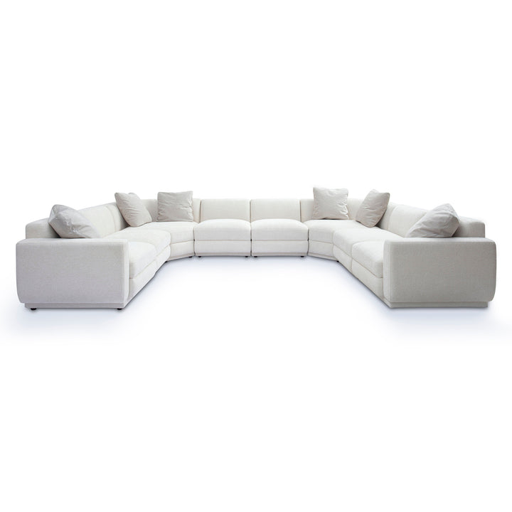 Perry 8-Piece Cream Performance Chenille Modular Large U-Sectional